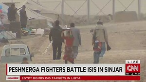 Kurdish peshmerga fighters battle ISIS in Sinjar