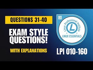 Linux Essentials (010-160) Exam-Style Practice Questions 2025 | Q31–40 (With Explanations)