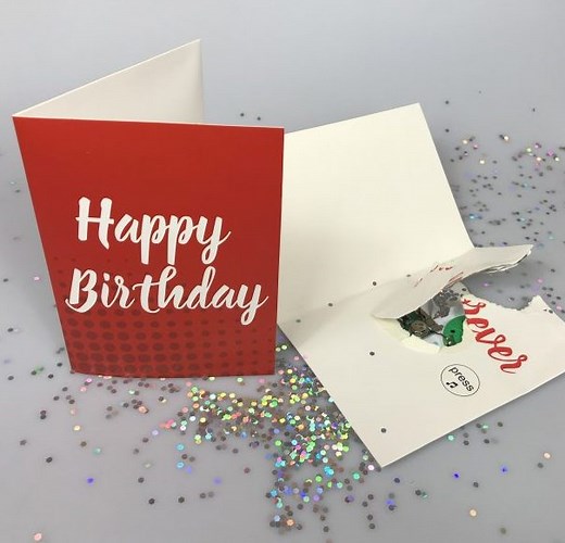 The Happy Birthday Never-Ending Prank Greeting Card - Glitter Bomb Your Enemies