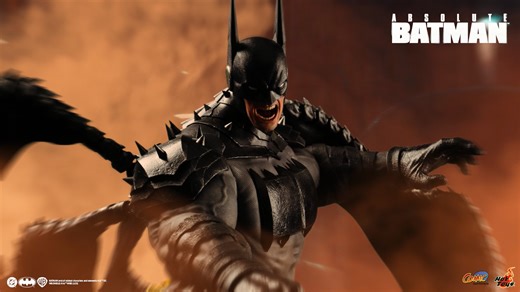 From DC’s Absolute Universe, Batman is born as the Dark Knight without privilege. This blue-collar Bruce Wayne is driven by raw will and brutality. No luxury. No safety net. Just strength, fear, and purpose. Hot Toys brings this savage vision to life in 1/6th scale, standing approximately 40.5 cm tall with a seamless muscular build, interchangeable lower faces, detachable bat ears, interchangeable weaponized armor details, a wire-embedded cape made for aggressive poses, and an additional stealth