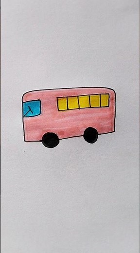 Bus 🚌 Easy Drawing For Kids #bus #vehicles #kidstvforfun #trending #shorts #viralshorts #drawing