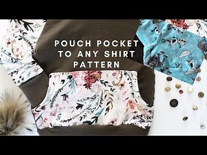 Kangaroo Pouch Pocket to ANY top pattern | Add a pouch pocket in the side seam of a shirt!