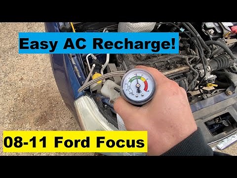 How To ReCharge AC Ford Focus DIY 2008 2009 2010 2011 08 09 10 11