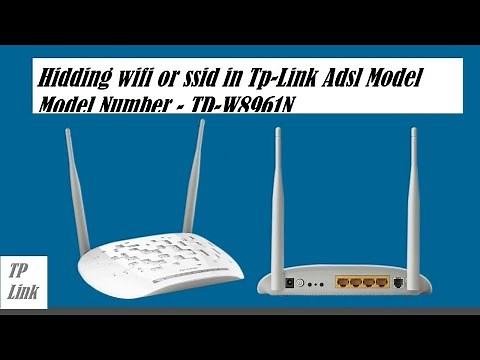 How to Hide WIFI or SSID in tplink TD-W8961N Adsl Modem !!!