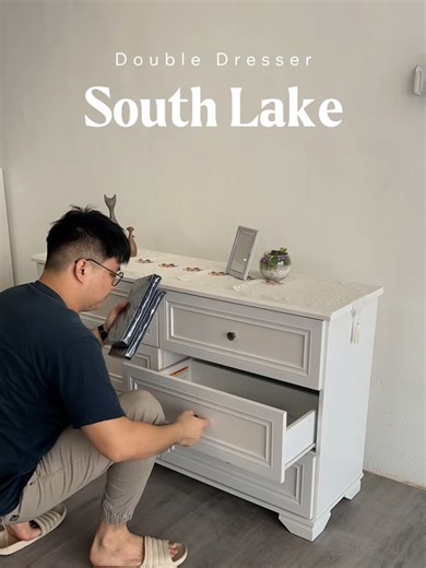 ⭐ 𝐏𝐫𝐨𝐝𝐮𝐤 𝐁𝐚𝐫𝐮 ! ⭐ 𝐒𝐨𝐮𝐭𝐡 𝐋𝐚𝐤𝐞 𝐃𝐨𝐮𝐛𝐥𝐞 𝐃𝐫𝐞𝐬𝐬𝐞𝐫 (𝟔 𝐃𝐫𝐚𝐰𝐞𝐫)⭐ Tengok Produk Baru Kami design Cantik 🤩🤩 nampak AESTHETIC sangat✨💕 boleh letak barang2 ✅ & Decor ✅ berminat tekan beg kuning sekarang‼️ . #ruangtamu #bulanramadan #hargamurah #hargamampumilik