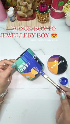 Waste Watch Box Se Beautiful Jewellery Box 😍 | Best Out of Waste#trending #viralshorts #shorts #diy