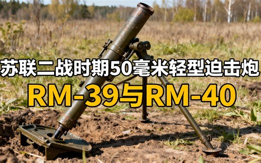 [中配]苏联二战时期50毫米轻型迫击炮：RM-39与RM-40 - Forgotten Weapons