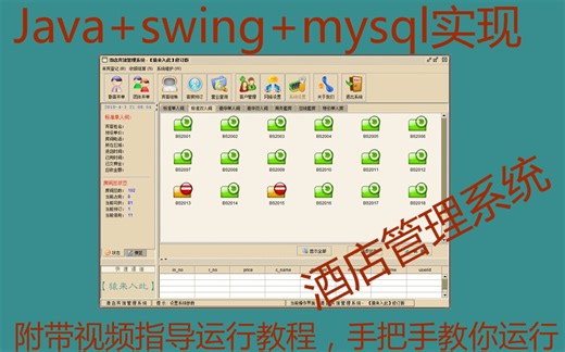 Java swing项目 Java+swing（GUI）+mysql实现的酒店预定登记入住管理系统源码 猿来入此出品