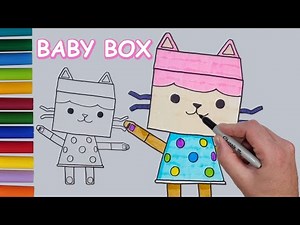 EASY drawing of Baby box | Gabby's Dollhouse | Learn how to draw Gabby's friends | #gabbysdollhouse