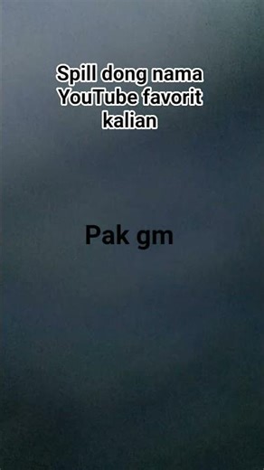 kalo kalian YouTube favorit kalian