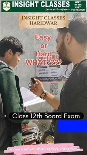 Class 12th Chemistry Exam Review #students #explore #insightclasses #shortsfeed #boardexam2026 #yt