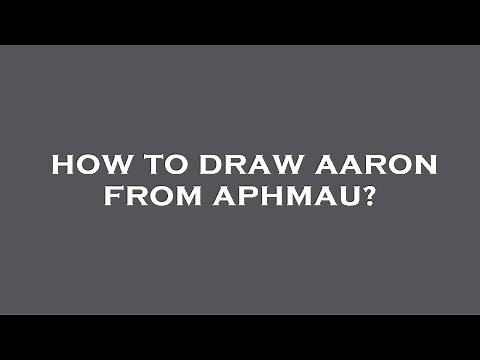 How to draw aaron from aphmau?