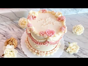 Making a Vintage Princess Cake For My Birthday! | Decorating Tutorial