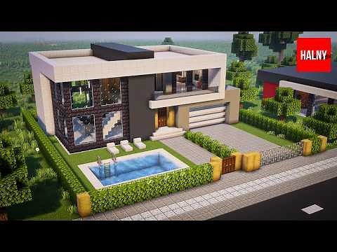 Step by step modern house minecraft