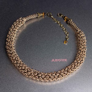 Handmade Daisy Flower Beaded Necklace: Japanese Seed Beads, Bronze Lace. - Etsy