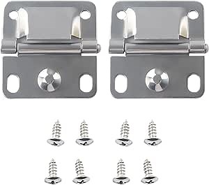 Cooler Stainless Steel Hinge, for Camping Cooler Accessories, Compatible with Coleman Ice Chest Stainless Steel Hinges with Screws 5235 5250 5286b 6262 6270-2 Pack