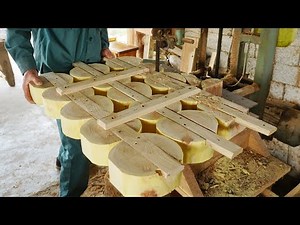 Extreme Great Idea Project Log Wood Recycling - Relaxation Perfect Table Furniture