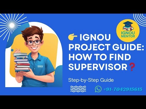 🎓 IGNOU Project Guide Selection | How to Find a Supervisor for Your Project