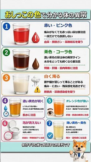 【要注意】おしっこの色で分かる体の異常