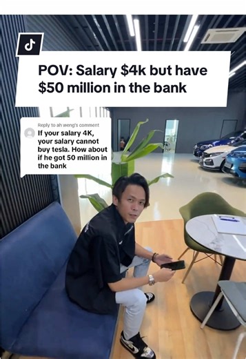 Replying to @ah weng POV: Salary $4k but have $50 million in the bank . 🚘 Tesla Model Y Electric RWD 📆 9y 5m COE left . ✅ LOW INTEREST RATE of 2.48% ✅ CHEAPEST IN THE MARKET ✅ Mileage - 7,400 km . 🎉 Low mileage unit! 🎉 4-year Tesla/8-year battery warranty! . ⚡Car Buyers Club 🕑 11AM - 6PM 📍1 Kampong Ampat, 07-09/10 OneKa @ MacPherson, Singapore 368314 📲 WhatsApp us in bio. #salary #cardealer #tesla #modely #mercedes