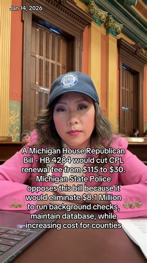 Our law enforcement officers —including the Michigan State Police work every day to keep our communities safe. That work requires resources, training, and the systems that allow them to do their jobs effectively. For those seeking a CPL, the average cost of a concealed carry firearm ranges from about $400–$800. If someone can afford that, it’s reasonable to expect that they can also afford the $115 licensing fee that helps support the administrative work behind our CPL laws. Those fees aren’t ar
