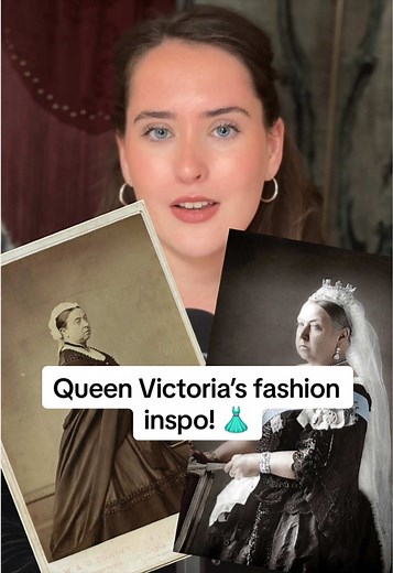 Who inspired Queen Victoria’s fashion? 👗 As a young girl, it was her aunt — Queen Louise of the Belgians! Louise sent her lots of beautiful dresses made from French silk and Brussel’s lace. Victoria would have to abandon those styles for British dresses after she became Queen! Then it was the Duchess of Sutherland, her close friend and Mistress of the Robes. After her marriage it was her husband, Prince Albert, who controlled much of what she wore! #history #fashionhistory #queenvictoria #victo