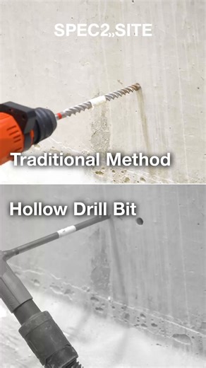 67K views · 298 reactions | Increasing your productivity on-site doesn't need to be complicated. Switching to a hollow drill bit is a simple way to speed up anchor installation. It removes dust right from the hole as you drill. Making the job faster, cleaner, and safer. Curious what sizes they come in? Shop here  https://hilti.to/eu18n9 | Hilti | Facebook