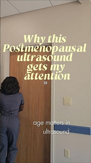 Thickened uterine lining in a postmenopausal women. #ultrasound #health #menopause #obgyn #education