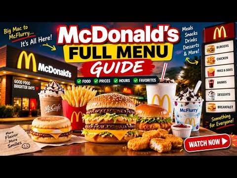 McDonald’s Full Menu Guide 🍔🍟 | Burgers, Breakfast, Drinks, Desserts & More!
