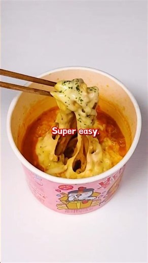 Ultimate Cheesy Carbonara Buldak Cup Ramen Hack 🔥🧀🍜