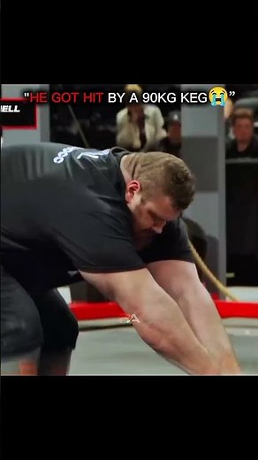 Bro Got Hit By A 90kg Keg😭 #gym #gymmotivation #motivation #kegtoss #strongman #competition