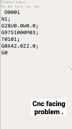 cnc program facing manual