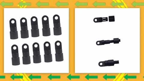 10Pcs Bungee Cord End Hooks Elastic Terminal Ends for Kayaks Boats Canoes Durable Bungee Cord Hooks for Secure Tie Down