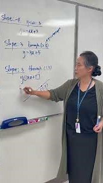 Algebra 1 :Slope-intercept form