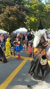 Yesterday the Witchy Women led the children's Costume Showcase to the park Lyons NY to kick off their Pumpkin Palooza. Thank you everyone for watching us perform and for your donations to our charity Victims of Domestic Violence. Our favorite part of the day is always dancing with the young and young at heart . Now you know how to " shake your bacon" Have a very Happy and safe Halloween. | Witchy Women of the Finger Lakes