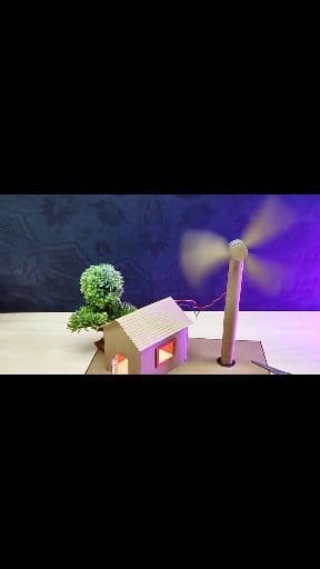 How to make working model of wind turbine from cardboard | School project | Wind Turbine | Diy pro | Eazytronic Robotic Classes