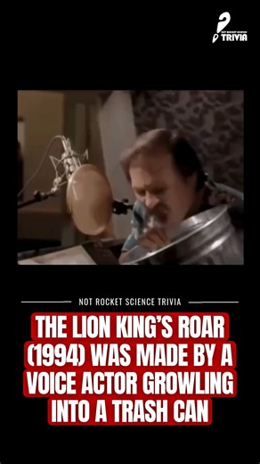 The iconic, thunderous roar of Simba in Disney’s 1994 classic The Lion King wasn’t recorded from a real lion. Instead, it was masterfully crafted by legendary voice actor and sound effects artist Frank Welker, who produced the powerful sound by growling into a metal trash can. This clever, low-tech approach perfectly demonstrates how creative sound design can deliver a monumental cinematic impact, turning simple techniques into unforgettable movie magic. Follow us for a daily dose of fun facts! 