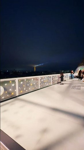 Printemps Haussmann rooftop ✨⛸️free ice skating with a view of Eiffel Tower