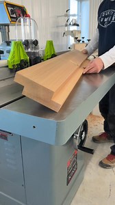 Pulled out the 1 1/2” tall Freud Tools cutter and put it in the King Canada Inc shaper to test cut come 2 1/2” lap pieces for an idea for an entryway gate. Held the pieces in place with the Bow Products feather boards #woodworking | The Dusty Lumber Co.