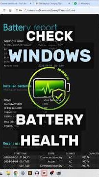 Check Your Laptop Battery Health (Windows Devices) in 10 Seconds #shorts #windows