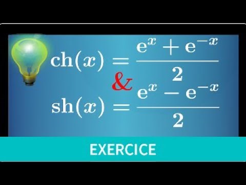 Hyperbolic cosines and sines • complete exercise to revise the exponential • First maths