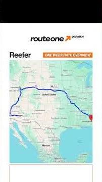 Reefer One Week Rate Overview