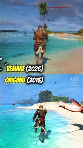 AC Black Flag Resynced vs Original - Water Detail Comparison