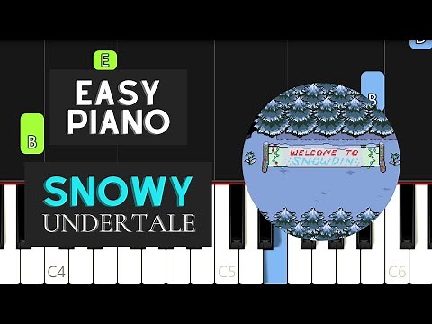 Snowy (EASY Piano Tutorial) - Undertale