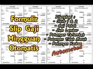 Formulir Slip Gaji Otomatis Mingguan