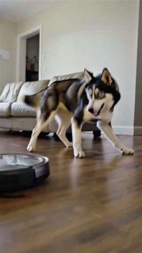 Epic husky fail compilation: husky tried to act innocent while pretending nothing happened #Shorts