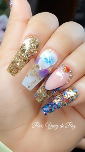 242K views · 10K reactions | Glitters and colors, nail art. | Yuslaidy de Ruano | Facebook