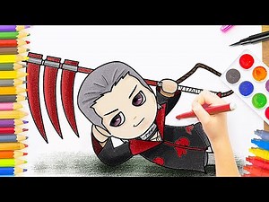 How to draw Hidan Akatsuki step by step - Chibi