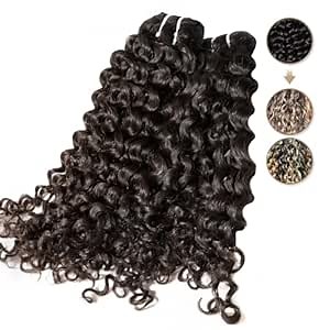 Last 5 Years Raw Curly Bundles Human Hair, Lift 613 Short Deep Curly Weave Bundles Human Hair, Salon One Donor Raw Virgin Tight Curly 12 14 Inches Bundle Natural Color Sew in Weft by Clytie