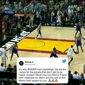 Yesterday, Dwyane Wade dedicated his season to Parkland victim Joaquin Oliver. Tonight, he hit the game winner with his name on his shoes. | ESPN